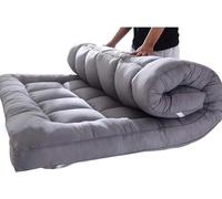 Matelas futon en mousse à mémoire de forme pour lit double, surmatelas matelassé pliable, tapis de couchage épais et pliable pour invités