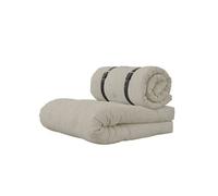 Matelas futon et pouf 2 en 1 BUCKLE-UP beige 70x200