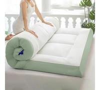 Matelas Futon Extra Épais Et Moelleux, Matelas de Sol Pliable pour Camping et invités, Surphaet Antidérapant, Tatami Épais, Futon Japonais Traditionnel(Green,Single(90 * 200cm))