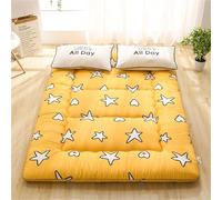 Matelas Futon Japonais 10cm Épais Pliable 3 Couches Tatami Tapis Sol Antidérapant Lit Appoint Adultes Dortoir Portable Enroulable Canapé 4 Saisons Respirant Soulagement Dos Entretien Facile Durable
