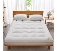 Matelas futon japonais épais, matelassé, moelleux, tatami, tapis de couchage pliable, doux, respirant et enroulable pour salon, dortoir, invités, camping (blanc, 120 x 200 cm)