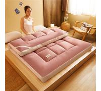 Matelas Futon Japonais, Matelas De Couchage Épais, Matelas D'appoint pour Le Sol, Canapé-lit Moelleux, Futon Queen/King Size, Portable Et Enroulable pour Voyage Et Camping(C,Queen(60"x80"))