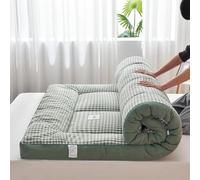 Matelas Futon Japonais, Matelas de Sol, Matelas Pliable, Matelas Tatami, Matelas de Camping Portable, Facile à Ranger, Tissu Respirant pour Matelas de Canapé, Vert, 90 x 200 cm