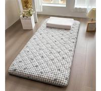 Matelas futon japonais, matelas enroulable pour invité au sol, tatami (blanc, 80 x 190 cm)