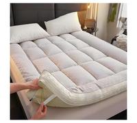 Matelas futon japonais pliable portable de 10,2 cm pour adultes, matelas de voyage léger (gris clair, 150 x 190 cm)