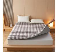 Matelas futon japonais pliable pour chambre à coucher, camping, dortoir, gris, grande grille 135 x 200 cm
