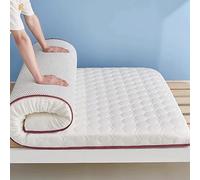 Matelas futon japonais pliable pour lit simple, 120 x 200 cm, résistant à l'humidité, respirant, en latex, résistant à la poussière, couleur blanc étoilé.