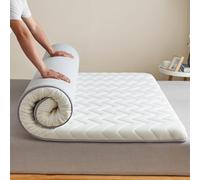 Matelas futon japonais pliable pour voyage/tatami/camping/sol, matelas pliable portable pour dortoir, lit d'appoint (blanc, 90 x 190 cm)