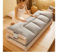 Matelas futon japonais pliable, super doux et enroulable, idéal pour canapé ou lit, parfait pour la maison ou les voyages, gris, 120 x 200 cm