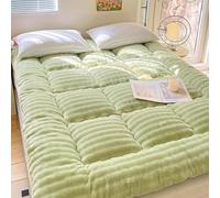 Matelas futon japonais, pliable, tapis de couchage pour dortoir, tapis de couchage épais, enroulable, convient pour le camping, au sol, lit simple/double, 002, 200 x 220 x 10 cm