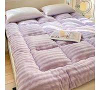 Matelas futon japonais, pliable, tapis de couchage pour dortoir, tapis de couchage épais, enroulable, convient pour le camping, au sol, lit simple/double, 002, 200 x 220 x 10 cm