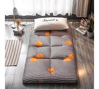 Matelas futon japonais pliable, tatami japonais, chaise longue de sol enroulable en coton, tapis de couchage portable toutes saisons, pour dortoir, camping et hébergement d'invités, A, lit jumeau (100