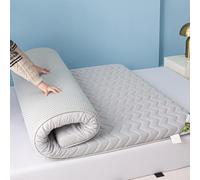 Matelas futon japonais portable de 5 cm/8 cm d'épaisseur, respirant et confortable pour enfants, matelas de camping, idéal pour une utilisation en extérieur - Gris, 80 x 190 cm