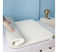 Matelas futon japonais portable, pliable, 5 cm d'épaisseur, respirant et confortable, parfait pour le camping et l'utilisation au sol, blanc, 135 x 190 cm, tapis de couchage d'extérieur