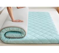 Matelas futon japonais portable pour lit simple/double/queen size pour camping, chambre à coucher, vert, 150 x 200 cm, solution confortable et peu encombrante