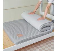 Matelas futon japonais pour dortoir universitaire, lit d'appoint, matelas pliable haute densité, rafraîchissant, pour tatami (gris, 4,5 cm d'épaisseur, 120 x 190 cm)
