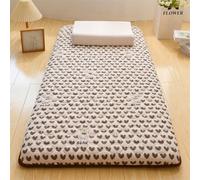 Matelas futon japonais pour lit simple/jumeau/grand lit/très grand lit - Matelas enroulable doux - Tatami - Matelas de camping portable (marron, 120 x 200 cm)