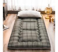 Matelas futon japonais - Rempli de coton - Solution de couchage portable enroulable et pliable pour lit, canapé et lit d'appoint - 100 x 200 cm - Taille simple/double