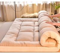 Matelas futon japonais super king size - Surmatelas respirant en gel mousse à mémoire de forme - Lit double 90 x 200 cm - Couleur rose - Confort ultime pour un sommeil réparateur