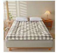 Matelas Futon Japonais Tapis de Sol Portable et Pliable Matelas de Tatami Tapis de Sol pour Adultes Matelas de Camping Enroulable for Camping-Car, Intérieur et Extérieur(Gray-brown,180x200cm)