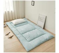 Matelas futon Japonais, Tatami, Matelas de Camping Portable, lit de Repos Pliable et Enroulable, Taille Standard, avec protège-Matelas, Vert, 90 x 200 cm (35 x 79 po).