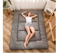 Matelas futon japonais tatami pliable - 135 x 190 cm - mémoire de forme polyester avec housse et sac de transport