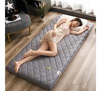 Matelas Futon Japonais Traditionnel,Matelas De Sol Pliable pour Enfants,Rouleaux De Lit Japonais pour Adulte Endormi,Tapis De Tatami Enroulable pour Dortoir D'invités,Gris,Twin/90x200cm