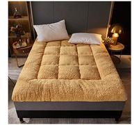 Matelas futon japonais très épais pour adultes, tapis de couchage portable enroulable et pliable pour camping, dortoir, canapé-lit, coussin de sol doux (marron, 180 x 200 cm)