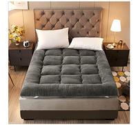 Matelas futon japonais très épais - Tapis de couchage portable enroulable et pliable pour adultes, étudiant, dortoir, camping, canapé, lit, tapis de sol doux (marron, 180 x 200 cm)