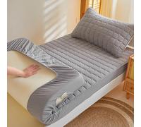 Matelas futon japonais très épais - Tapis de sol moelleux pour dortoir d'étudiant - 120 x 200 cm - Confortable - Gris - Pour la maison et les voyages - Design compact