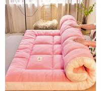 Matelas Futon, Matelas Pliable 2 Places, Tatami Japonais, Matelas Japonais, Futon Pliable, Matelas 1 Place, Matelas Camping 2 Personnes Futon, Matelas 2 Personnes Pliable pour Canapé Camping(Pink,200x