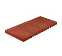 Matelas futon Pliable de 19 mm d'épaisseur, Matelas de Sol Portable en Mousse Haute densité avec Housse Lavable, lit d'appoint Pliable pour Tatami, Camping et Voyages (Orange, 61 x 201 x 10 cm)