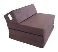 Matelas futon pliable en mousse - Marron foncé - Ferme - 70x200 cm