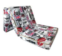 Matelas futon pliable NATALIA SPZOO - Mousse - Gris - Ferme