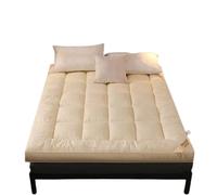 Matelas futon pliable taille complète, lit d'appoint portable, matelas de camping enroulable, matelas de lit généreux beige pour chambre à coucher, voyage et extérieur, 180 x 200 cm