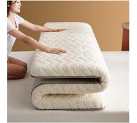 Matelas futon pliable - Tapis de couchage portable en peluche enroulable pour le camping, intérieur et extérieur - Idéal pour le confort