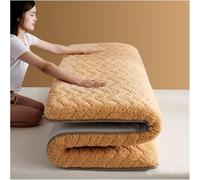 Matelas futon pliable - Tapis de couchage portable en peluche enroulable pour le camping, intérieur et extérieur - Idéal pour le confort