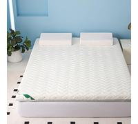 Matelas futon portable et respirant de 8 cm d'épaisseur - Design ergonomique et orthopédique - 135 x 190 cm - Blanc avec bande élastique pour une utilisation facile