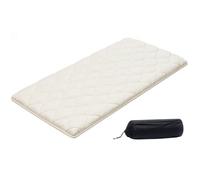 Matelas Futon Portable Pliable 991x2032x63 5 mm 9 Couches Blanc Matelas de Sol avec Sac de Rangement et Sangles