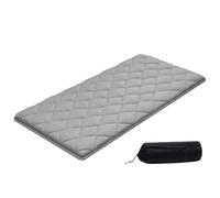 VEVOR Matelas Futon Portable Pliable 991x2032x63,5 mm, Matelas de Sol avec Sac de Rangement et Sangles, 9 Couches, Futon Japonais Tatami Tapis, pour Dormir Méditation Yoga Invité Voyage, Gris