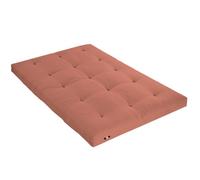 Matelas futon terracotta en coton 160x200 - Rouge terracotta - Garantie 5 ans - Terre de Nuit