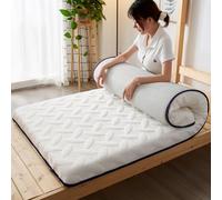 Matelas futon traditionnel en latex de 135 x 190 cm avec bande élastique de 5 cm d'épaisseur - Coussin de sol doux et confortable pour chambre à coucher
