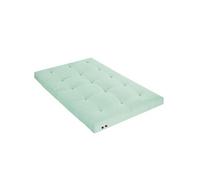 Matelas futon vert céladon coeur en latex 140x200