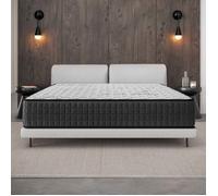 Matelas GAMMA 140x190 cm-epaisseur 30 cm-Ferme-7 zones de confort en mousse mémoire adaptative-HR 35 kg-Blue Latex-Face été-hiver