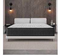 Matelas GAMMA 180x200 cm-Epaisseur 30 cm-Ferme-7 zones de confort en mousse mémoire adaptative-HR 35 kg-Blue Latex-Face été-hiver