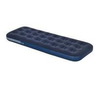 Matelas gonflable 1 personne lit pneumatique simple avec gonfleur manuel surface floquée bleu Bleu