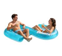 Matelas gonflable à deux places pour piscine | Hamac flottant pliable à eau - Matelas gonflable flottant, pour la et les amis pour se détendre à la plage à la rivière et prendre le