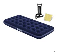 Matelas gonflable avec pompe - BESTWAY - 188x99x22 cm - Technologie coil-beam - Velours doux - Pompe à piston incluse