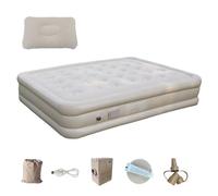Matelas Gonflable Camping Matelas Gonflable Camping pour Tentes - Double Lit de Camp Épaissi, Matelas de Camping Auto-Flottant,Tapis de couchage de avec matelas de couchage avec pompe intégrée