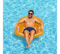 Matelas gonflable - Chaise de natation - 104 x 102 cm - Orange